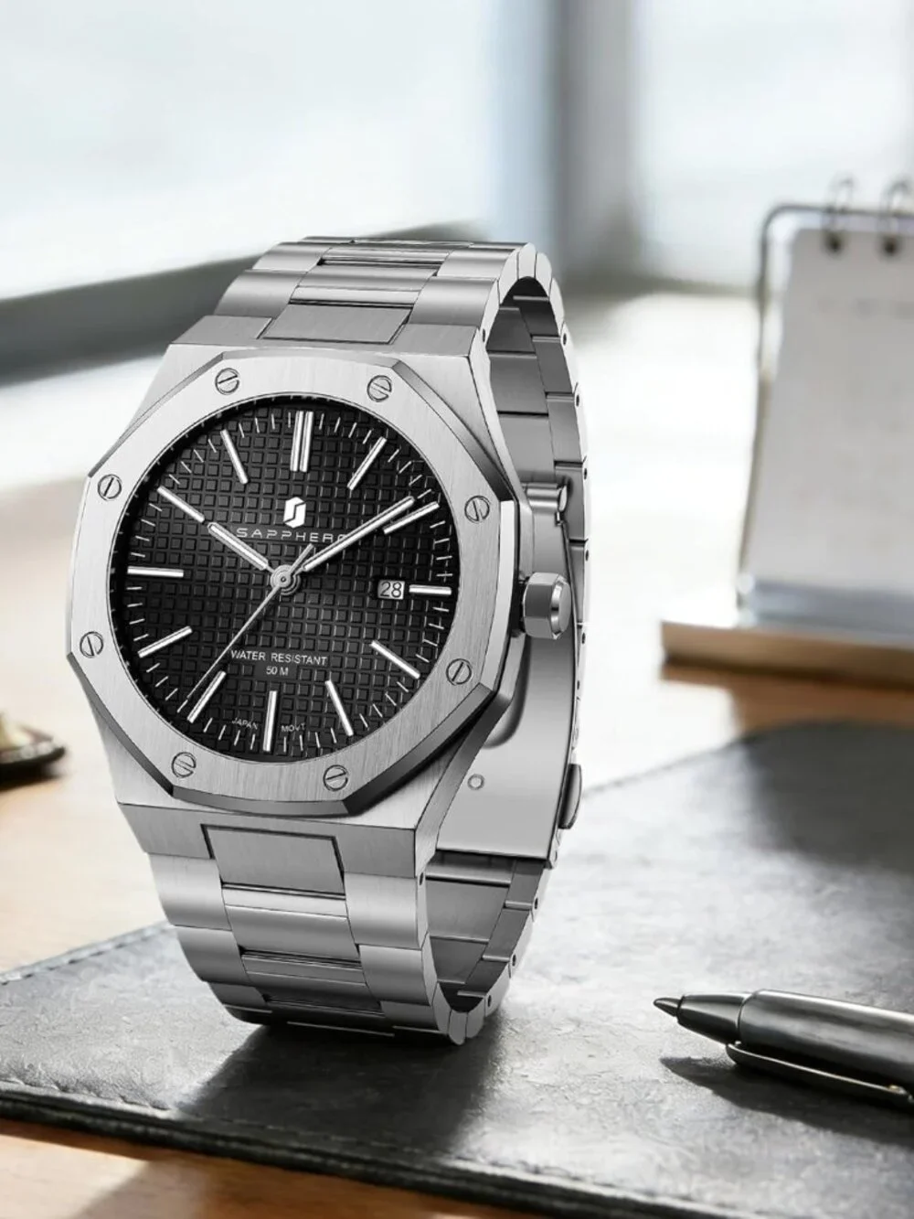 Stylish Waterproof Stainless Steel Quartz Watch for Men - Date Clock & Business